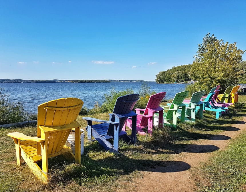 Start to decompress with this Rice Lake view while you wait for the water taxi