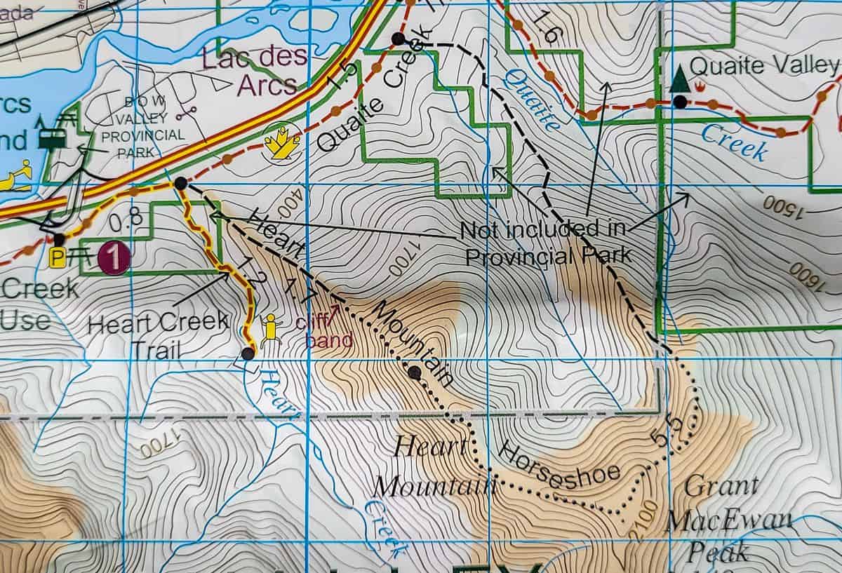 Map of the Heart Mountain Horseshoe