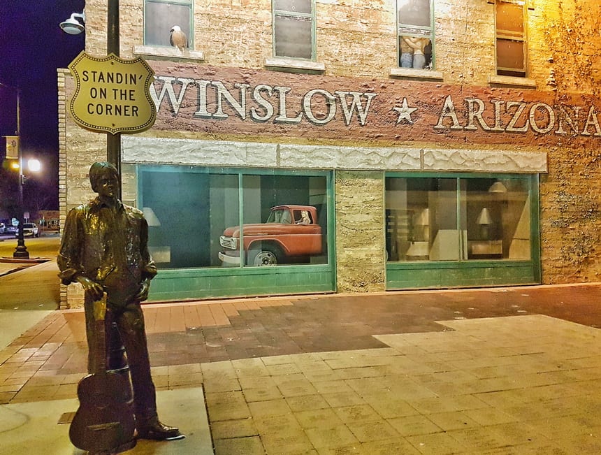 Standin' on the Corner on a Visit to Winslow, Arizona