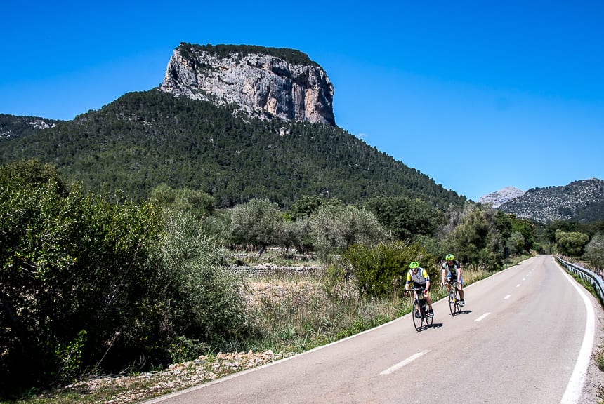 You get passed by a lot of bikes on the final stretch into Alaro