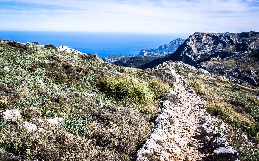 Superb views of the Mediterranean once you gain the crest