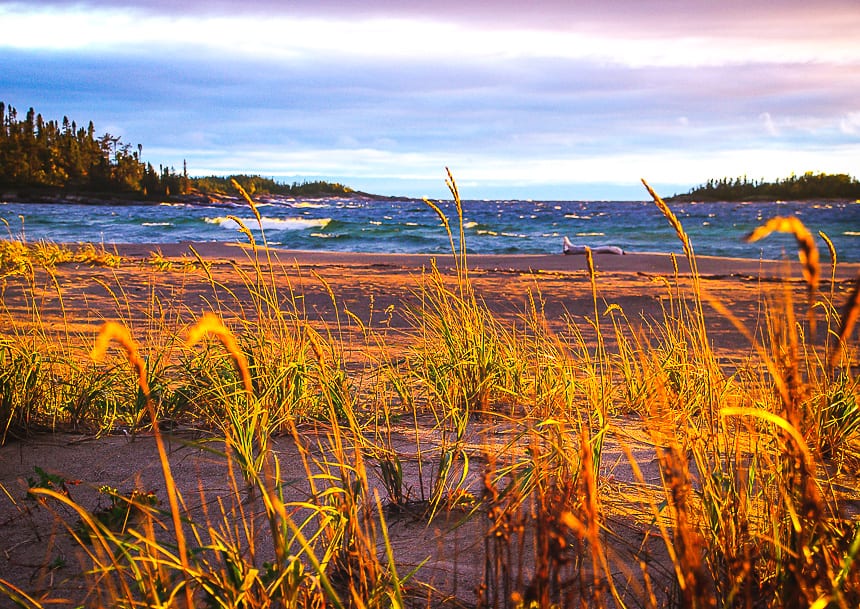 Beautiful beach campsites when you backpack the Coastal Trail in Pukaskwa National Park