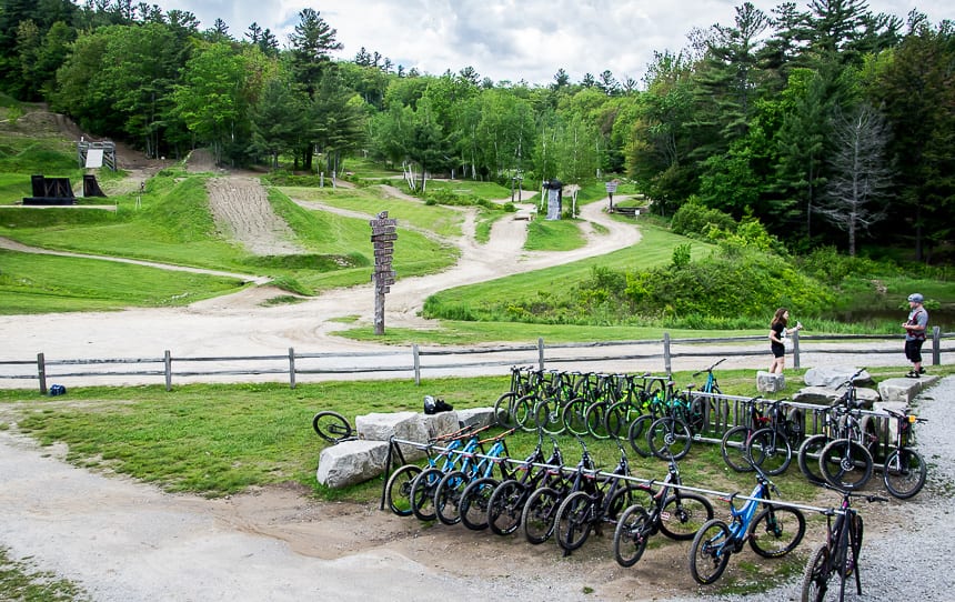 There's a great selection of bikes for all sizes at Highland Mountain Bike Park