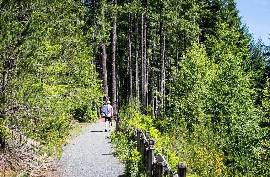 Hiking a section of the Galloping Goose Trail near Sooke