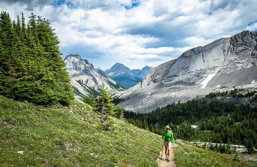 After about an hour of hiking you get into the high alpine