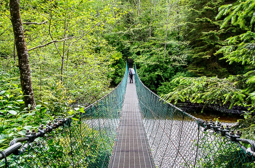 One of three suspension bridges we crossed on the second day out