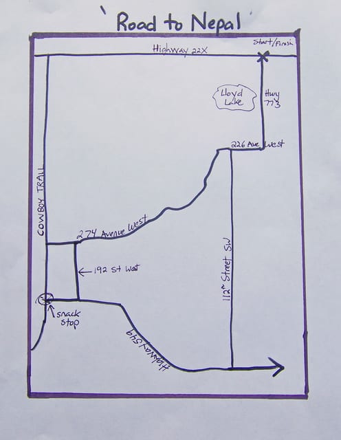 Map of the Road to Nepal