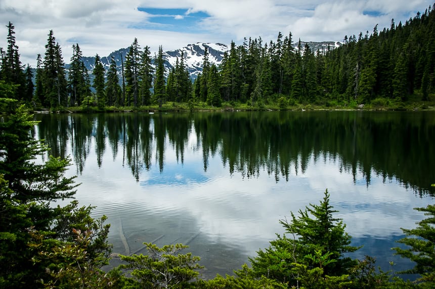 Looking over to snow covered peaks from Kwai Lake