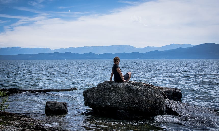 Enjoying my perch overlooking Flathead Lake