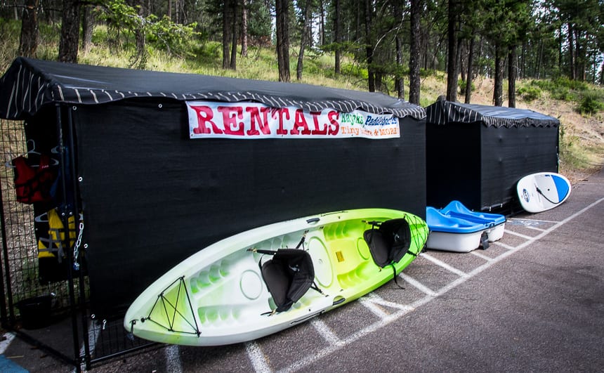 You can rent SUP, kayaks, canoes & pedal boats