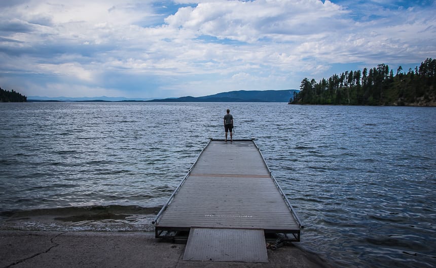 The view from the dock in one of the small parks on the west side of the lake