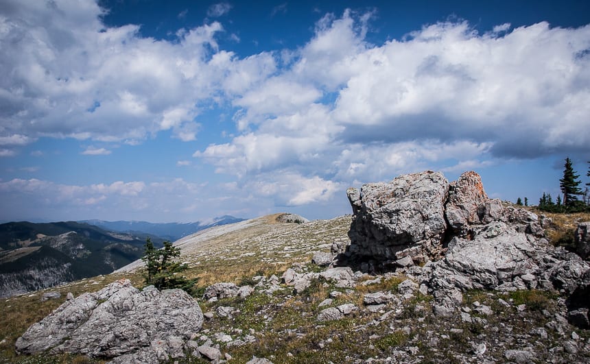 The ridge walking is extensive; at the north end there's a large cairn