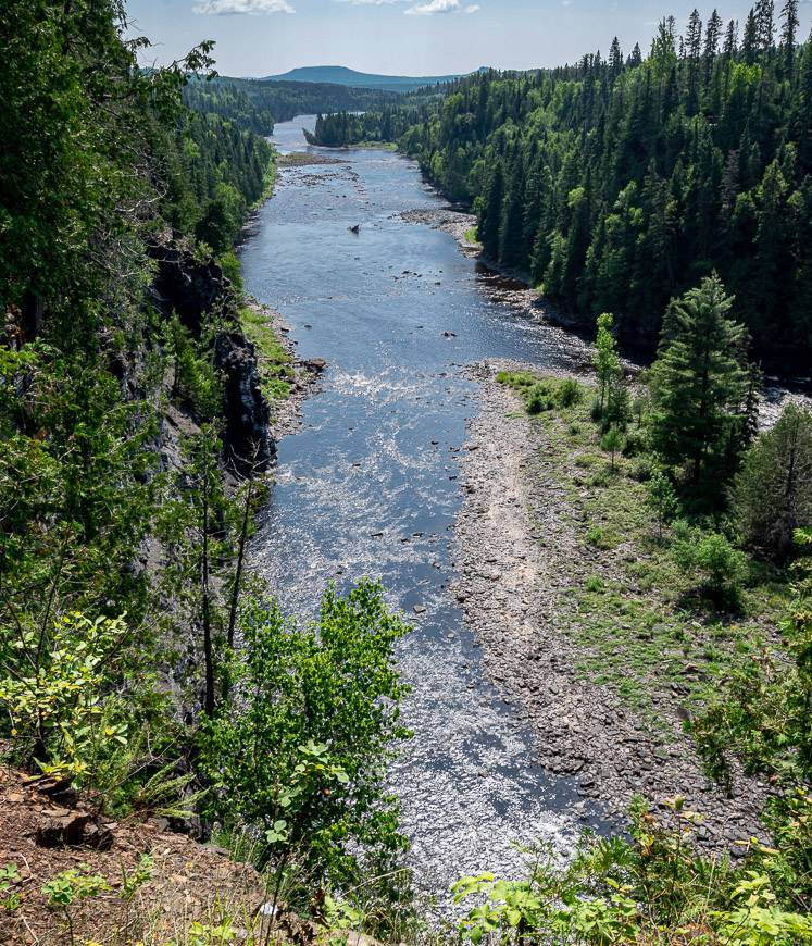 Looking downstream along the Kaministiquia River