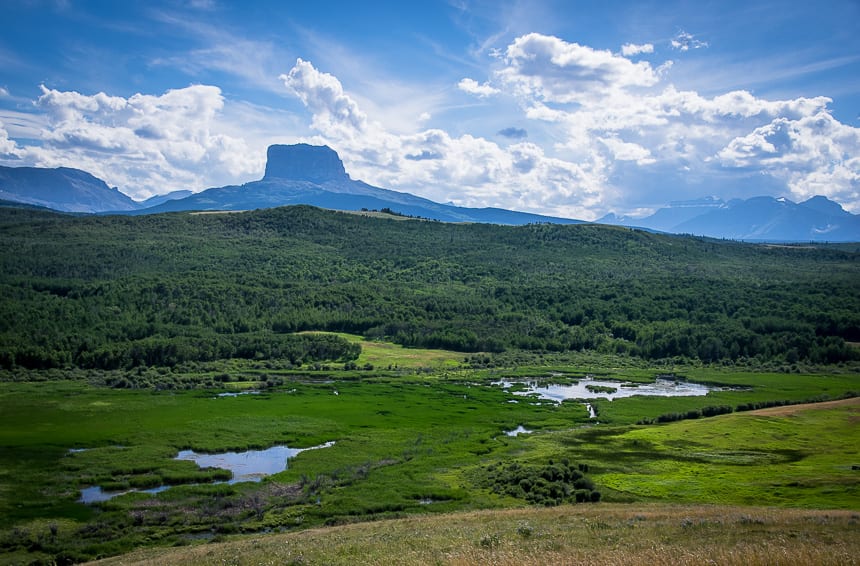 Enjoy the view of Chief Mountain in Montana's Glacier National Park from Police Outpost Provincial Park