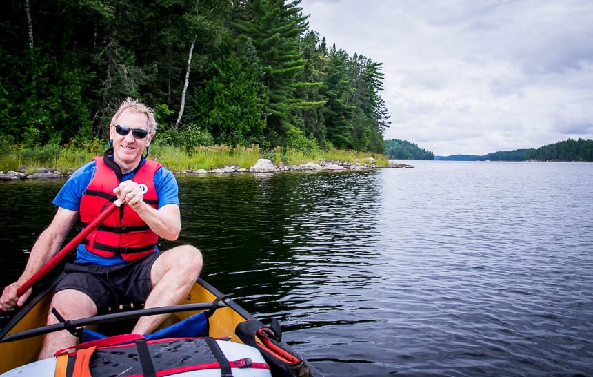 Paddling on Quetico Lake