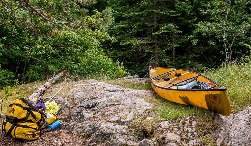 We got the portaging down to a fine art on our canoe trip in Quetico