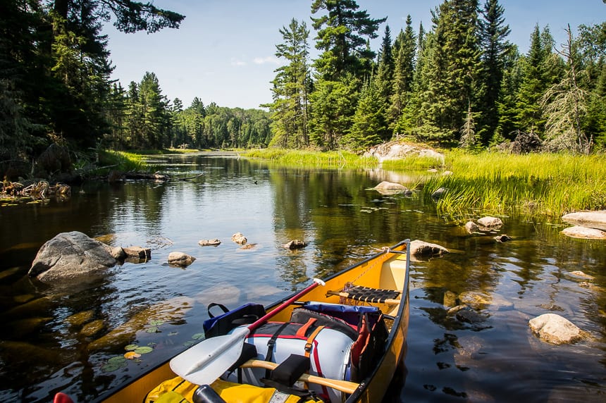 Really beautiful paddling on quiet waters somewhere near Burnside Lake 