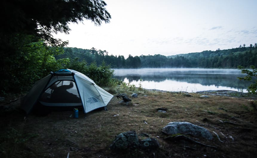 We're camped just around from the portage on Beaverhouse Lake