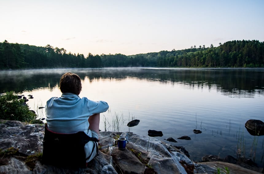  Enjoying my last coffee in Quetico