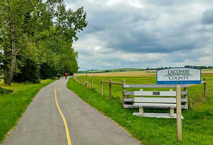 Lacombe County has some beautiful cycling trails though they need to be better signed