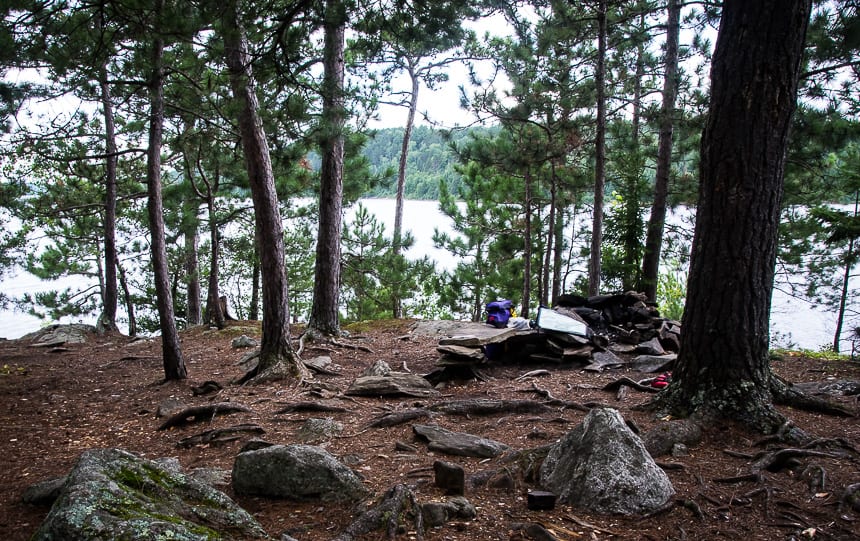 Campsites like this one we stopped at for lunch are very clean