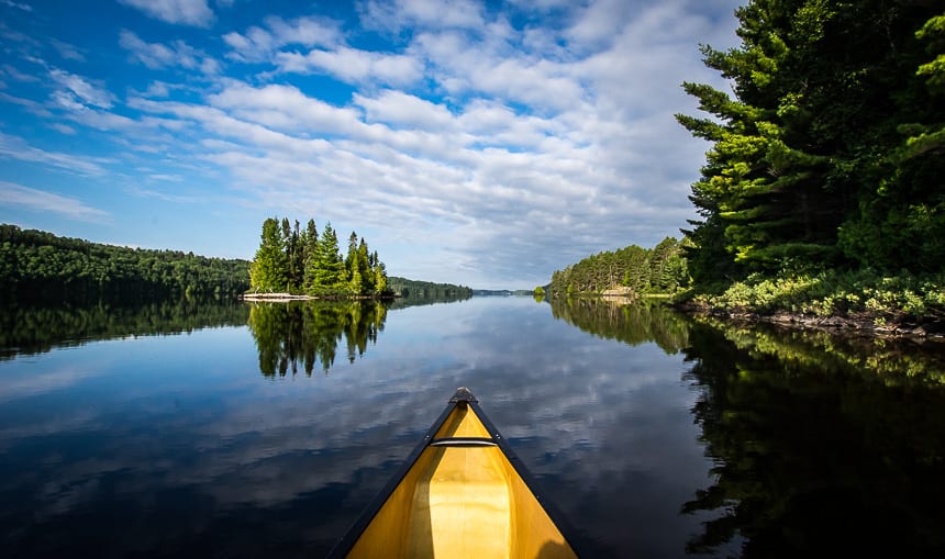 Canoeing Quetico Provincial Park on Cirrus Lake