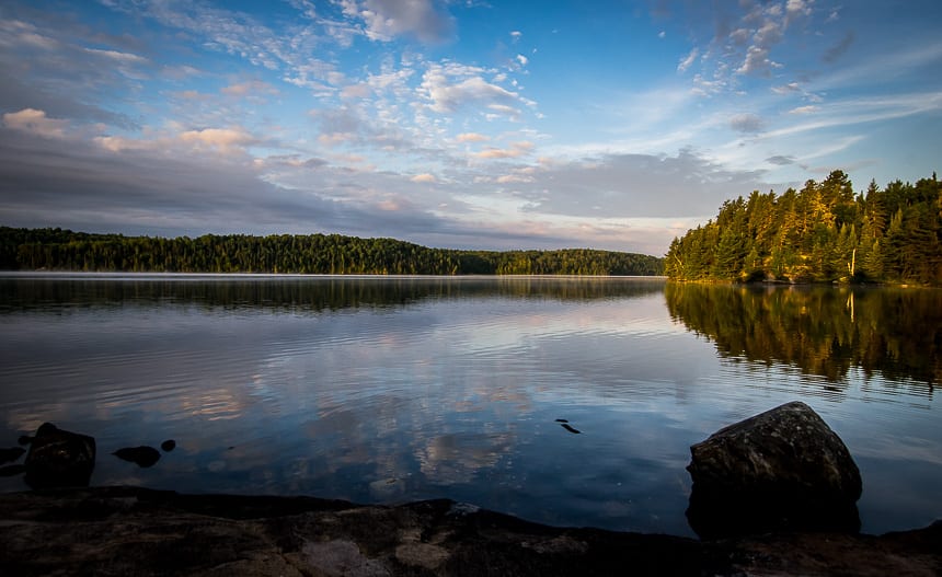 The view from our campsite on Cirrus Lake