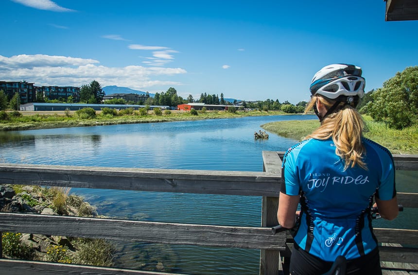 Admiring the estuary in Courtenay