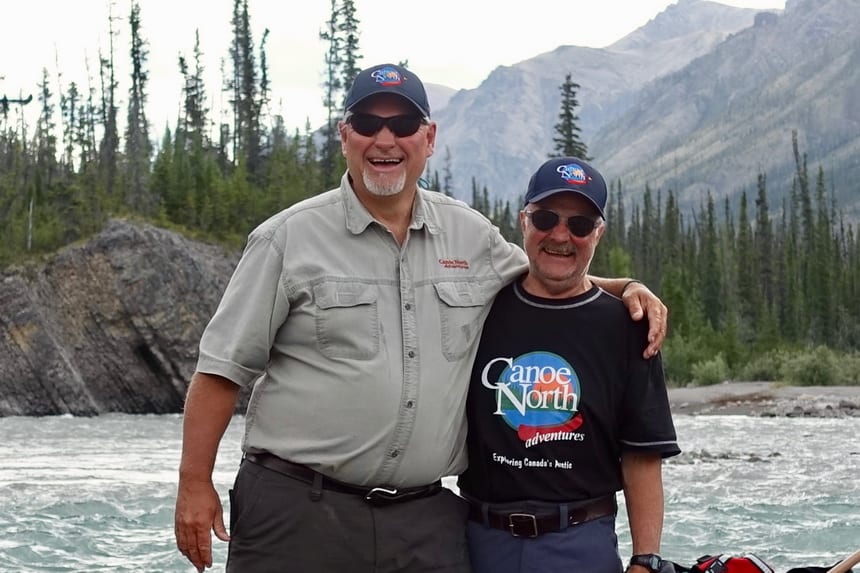 Al Pace our guide and owner of Canoe North Adventures (on the left) with Walter Brennan from Whitehorse