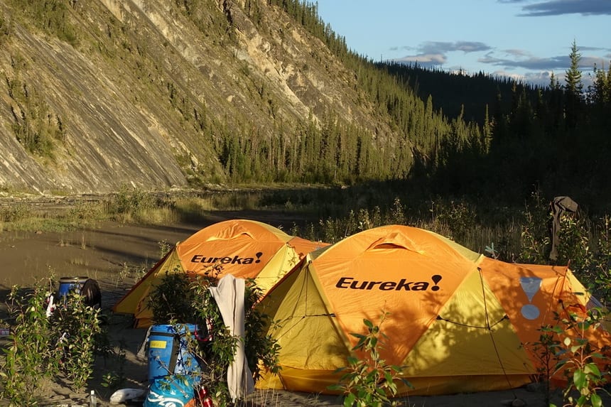 Evening light at another pretty campsite on the river