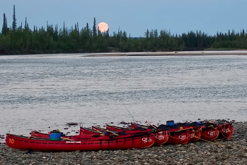 Full moon over the Keele River