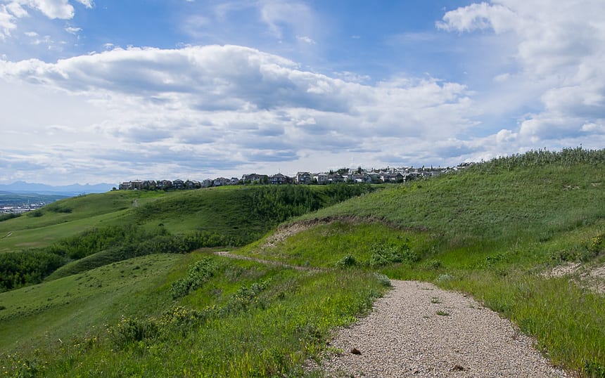 Cycle far enough and you'll hit the neighbourhoods in Cochrane