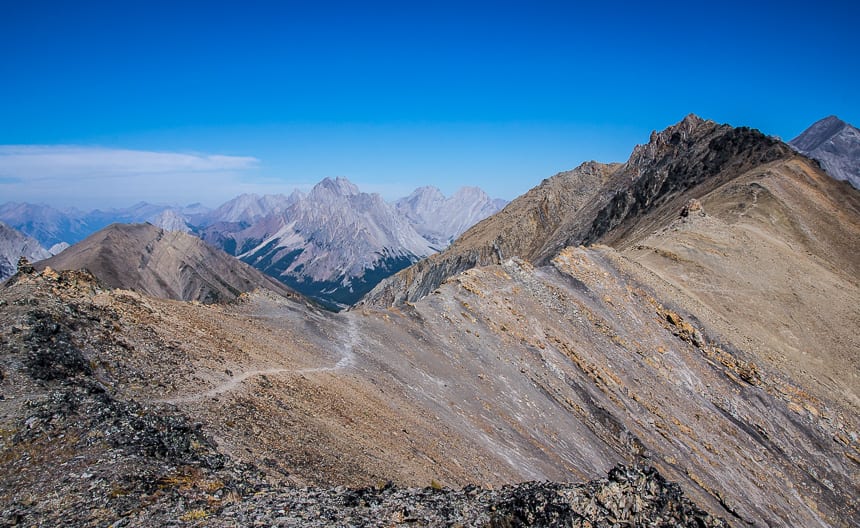 The route up to Grizzly Ridge