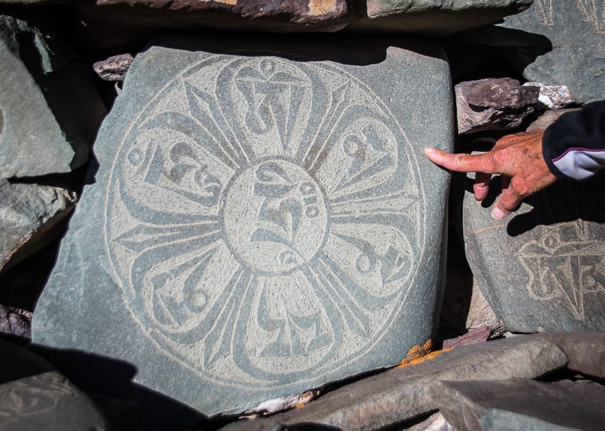  Some of the mani stones are beautifully carved
