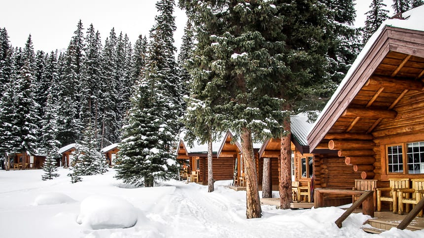 Cabins at Shadow Lake Lodge in Banff National Park