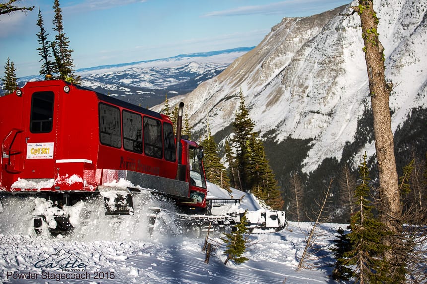 Cat skiing at Castle Mountain - a way to enjoy winter in Alberta