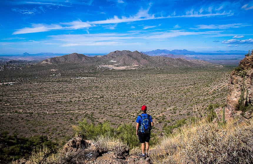 Expansive views of the Sonoran Desert from the Wind Cave