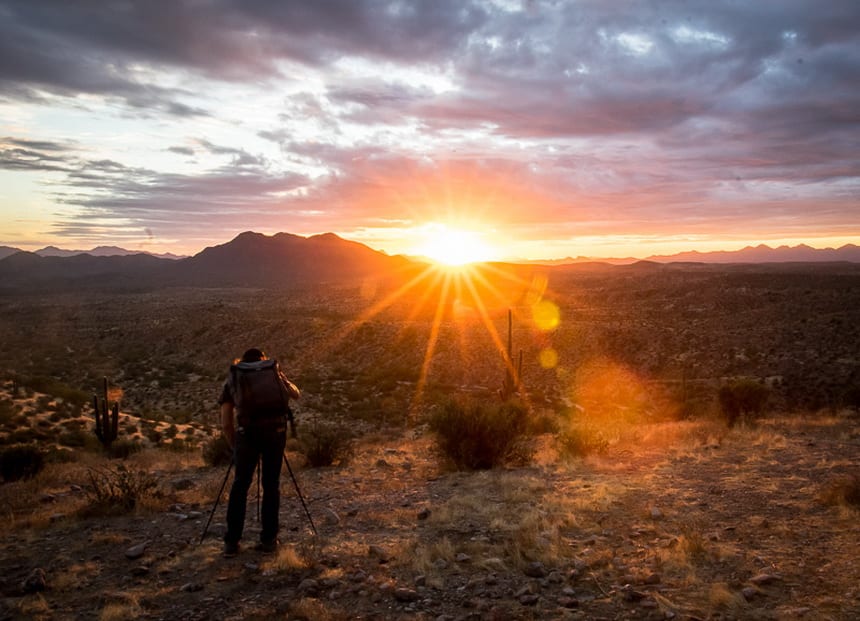 Local photographer Kevin Kaminski in my sunset shot