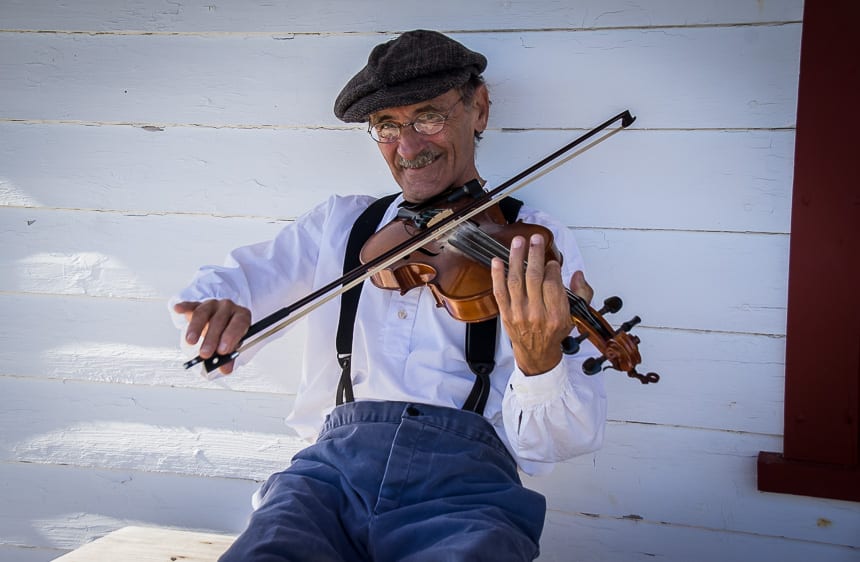 Fiddler dressed the part at the Acadian Historical Village