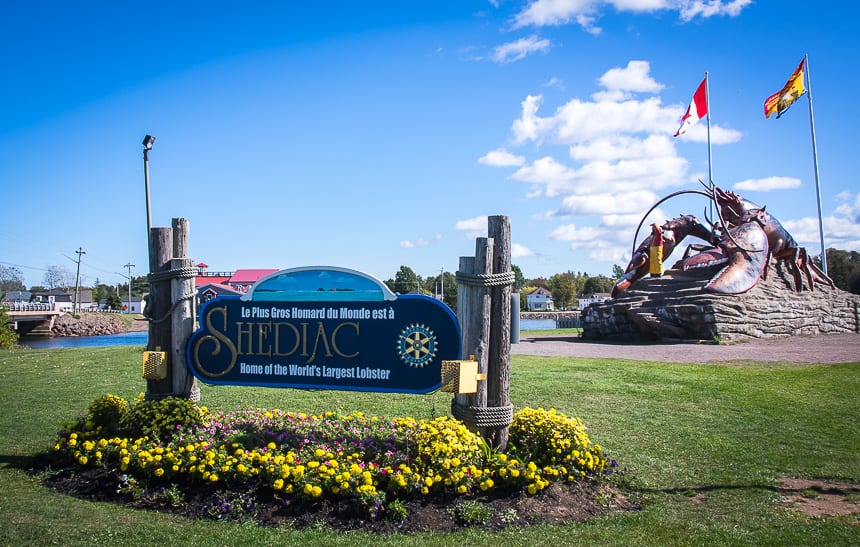 The world's largest lobster can be found in Shediac, New Brunswick