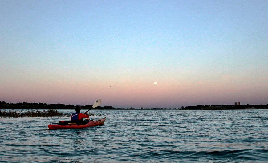 Evening paddle on the Glenmore Reservoir