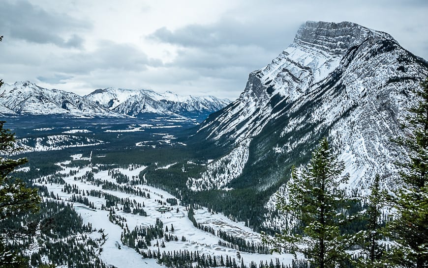 Exceptional views of Mt Rundle and the valley
