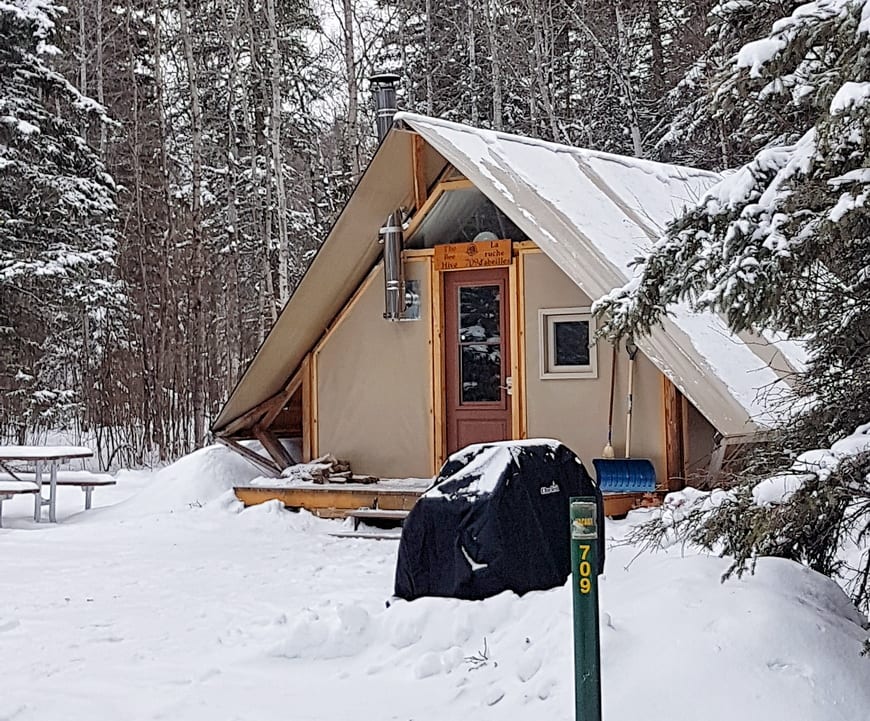 Home sweet home for one night in a heated oTENTik