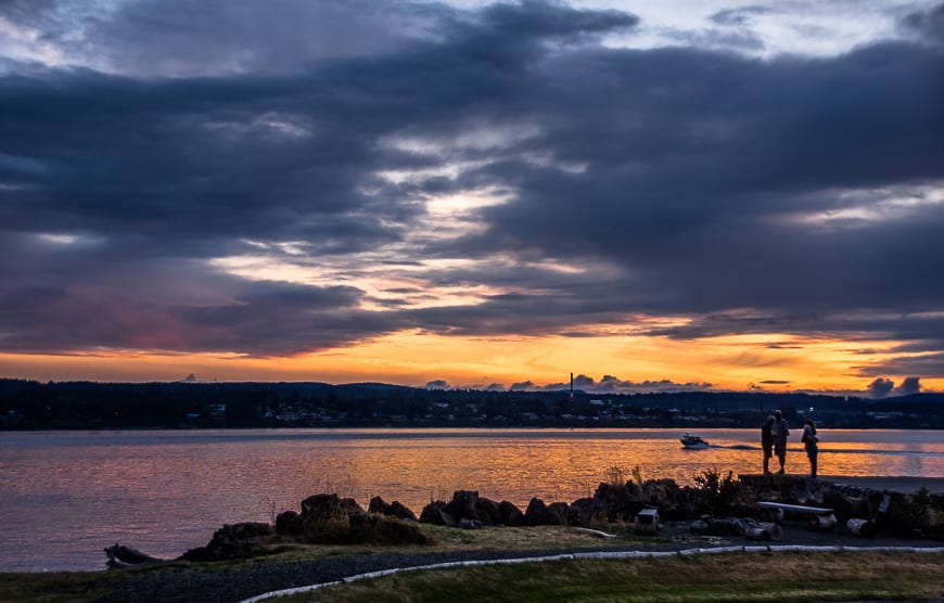  Sunset over Vancouver Island from Quadra Island