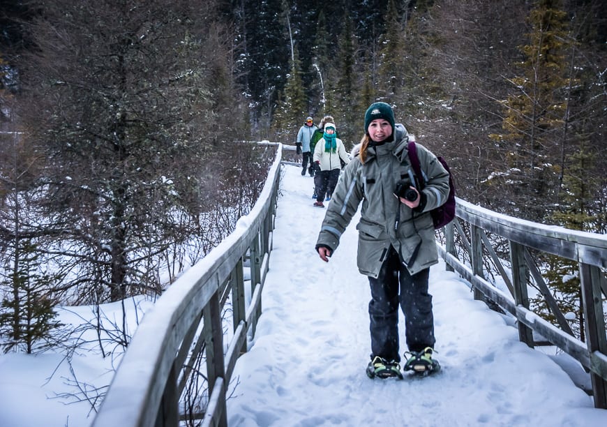 Snowshoeing on easy to follow trails