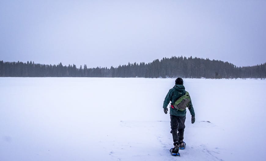 Our turnaround point is the lake in Riding Mountain