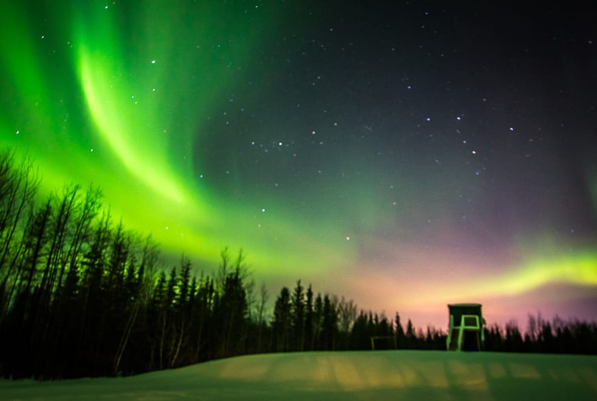 Lucky to see pinks and purples in the Northern Lights