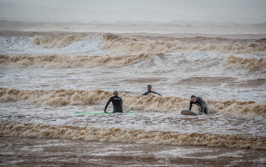 Windsurfing and surfing are popular in the windy city of Essaouira