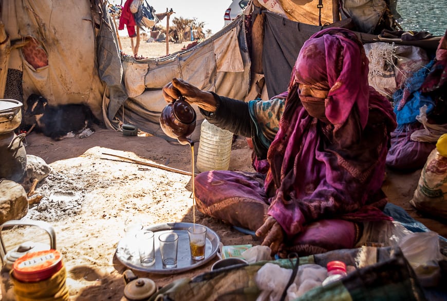 Taking tea with a nomad in the Sahara