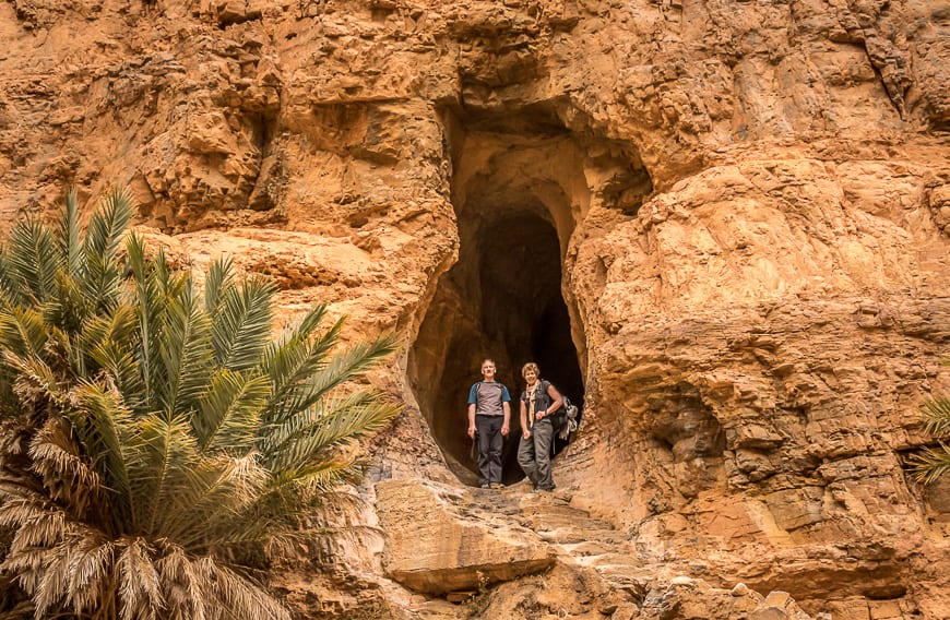Head into a tunnel through the mountains to save walking around to the village of Aoukerda